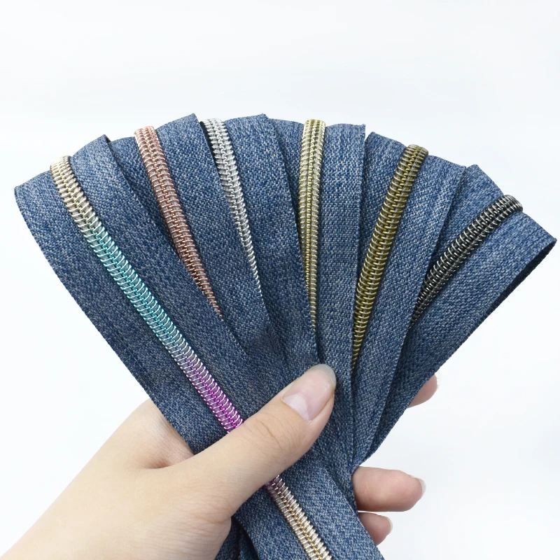 Meetee ZA481 5# Sewing Accessories Sewing Zipper Tape Bag Garment Nylon Zippers By The Meter Purse Coil Plastic Zips Repair Kit