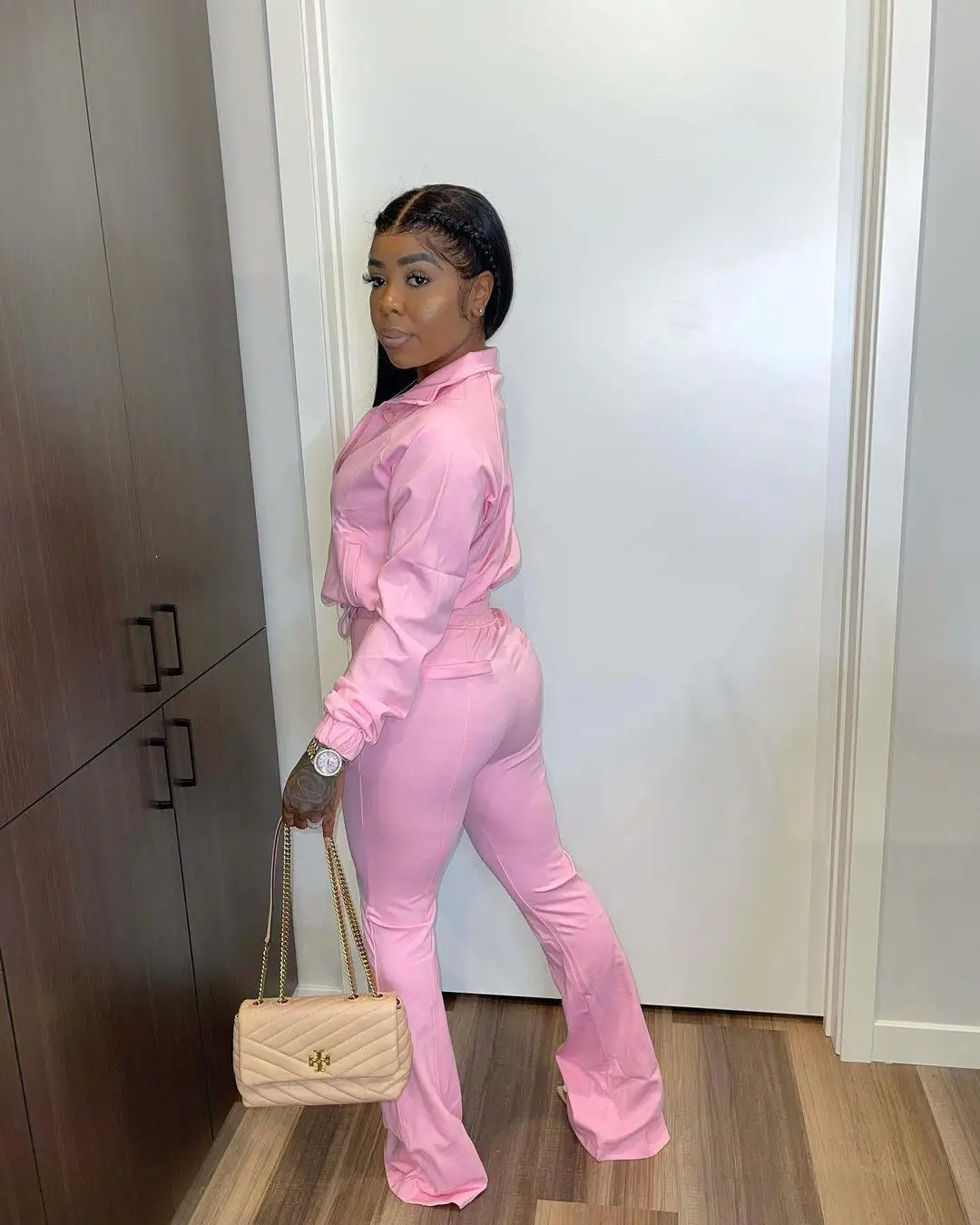 New Arrival Fashion Women Clothes Solid Color Long Sleeve Sweatshirt and Pants Set Ladies Casual Tracksuit Custom Logo Casual