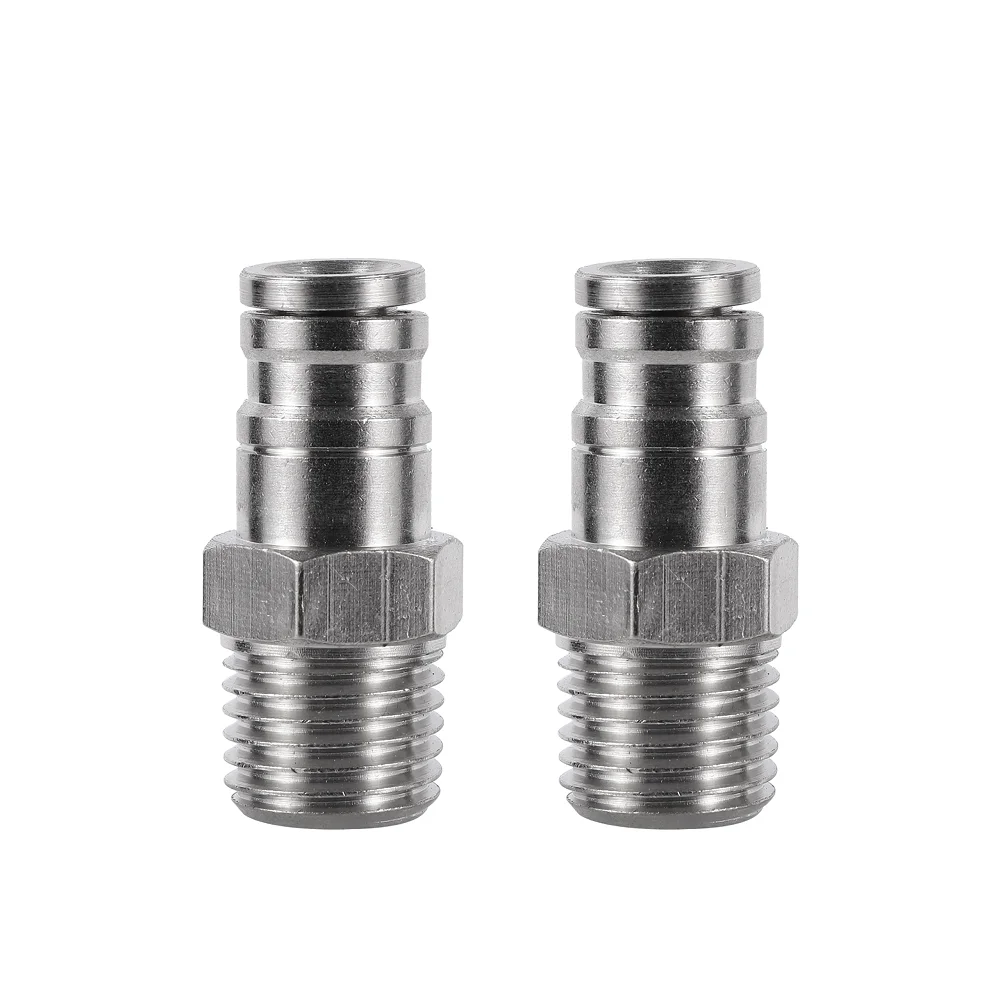 1/4 inch Pneumatic Fittings OD 6.35mm Tube Metal Quick Connect High Pressure Air Hose Connector Push in Fitting