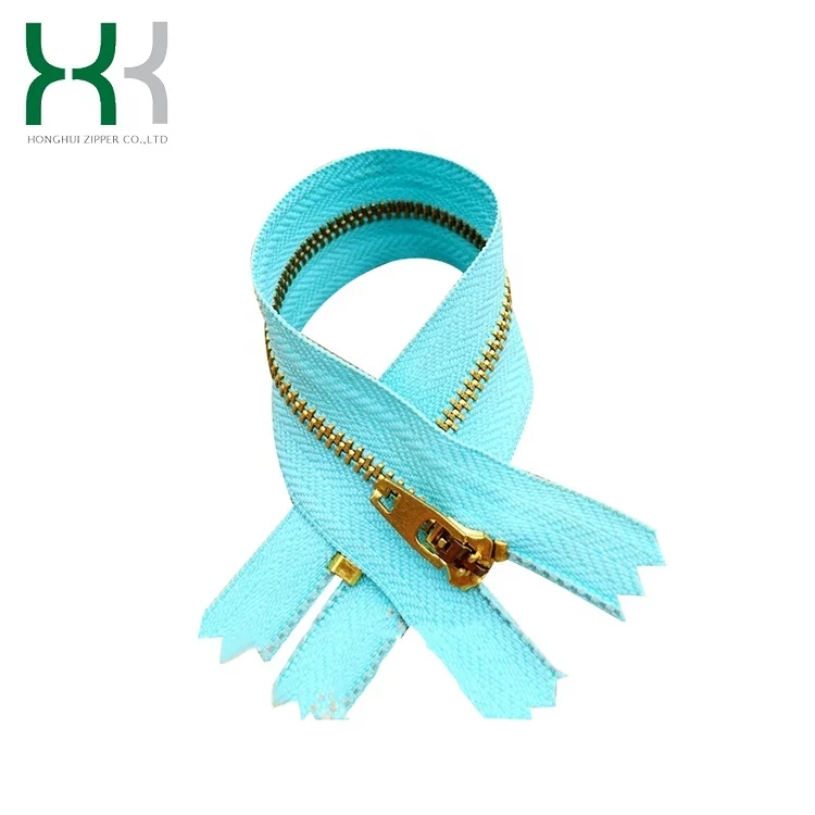 Wholesale 5# Durable Close-End Finished Brand Shoe Metal Zipper