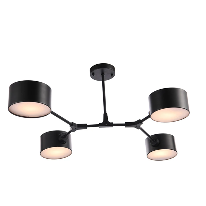 
Hot sale Top quality matte black 4 Lamp head modern ceiling lamp 