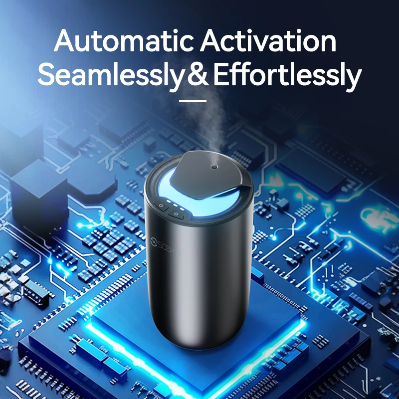 SCENTA A613 New Arrival Button Battery Diffuser Ce Waterless Rechargeable Usb Essential Oil Wireless Car Aroma Diffuser