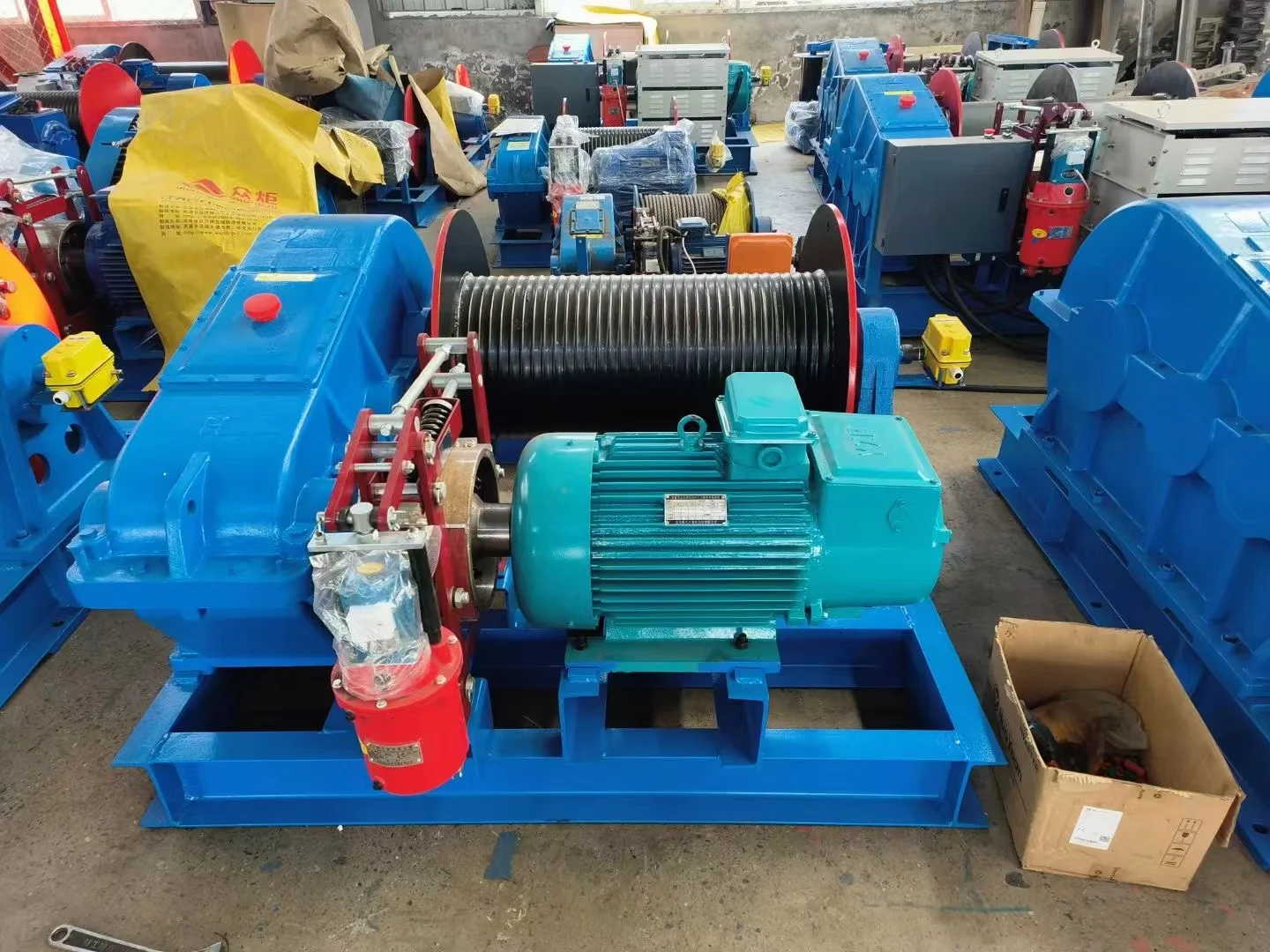 Fast Speed Electric Winch 10 Ton With Double Drum