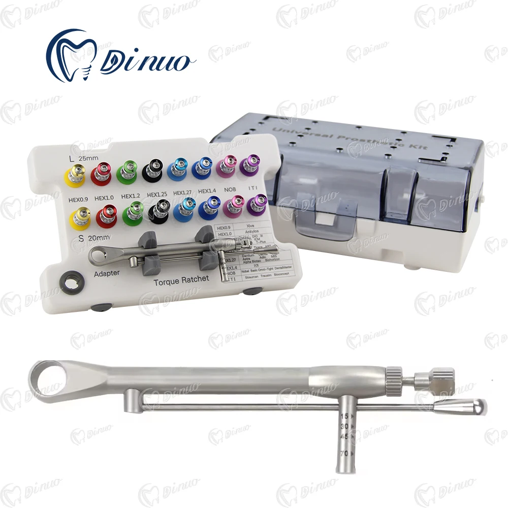 Dental Instrument Implant Screw Driver Kit Universal Torque Wrench