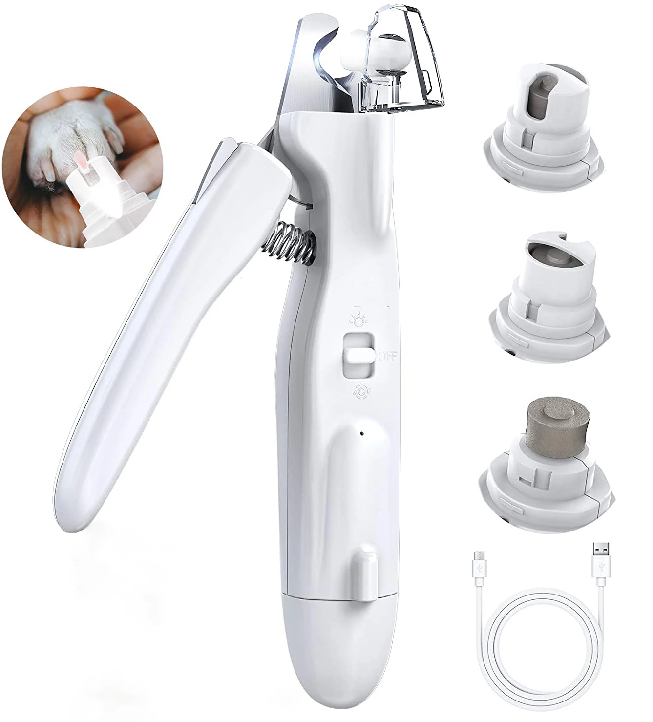 
2021 pet nail clipper and grinder 2in1 CLIP WITH CARE RECHARGEABLE GRINDER 
