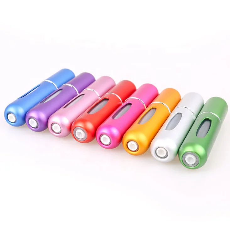 5ml Aluminium Portable Mini Travel Refillable Self-pump Type Perfume Atomizer Spray Unique Perfume Bottle