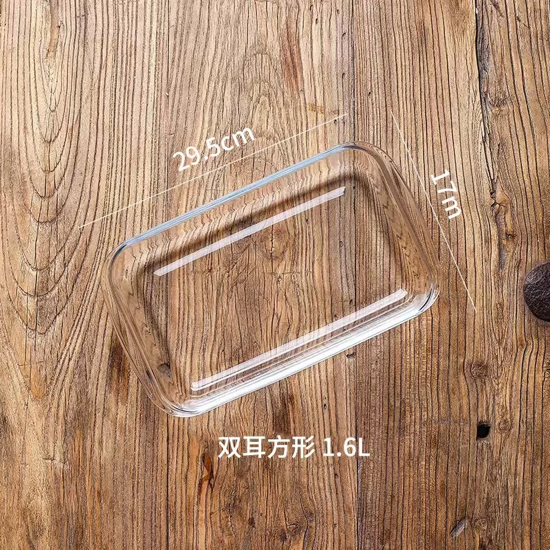 Lead Free Heat Resistance High Borosilicate Glass Bakeware Glass Kitchen Utensil Sets Baking Pan Set For Microwave And Oven