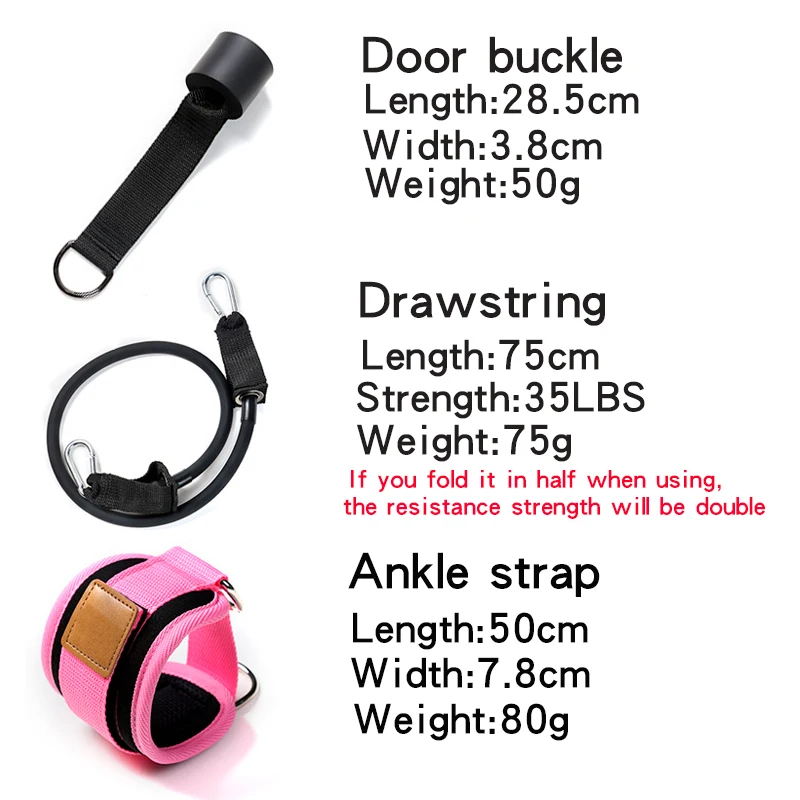 Factory Fitness Adjustable Ankle Strap With Ankle Buckle Leg Strength Trainer Gym Ankle Straps For Cable Machines