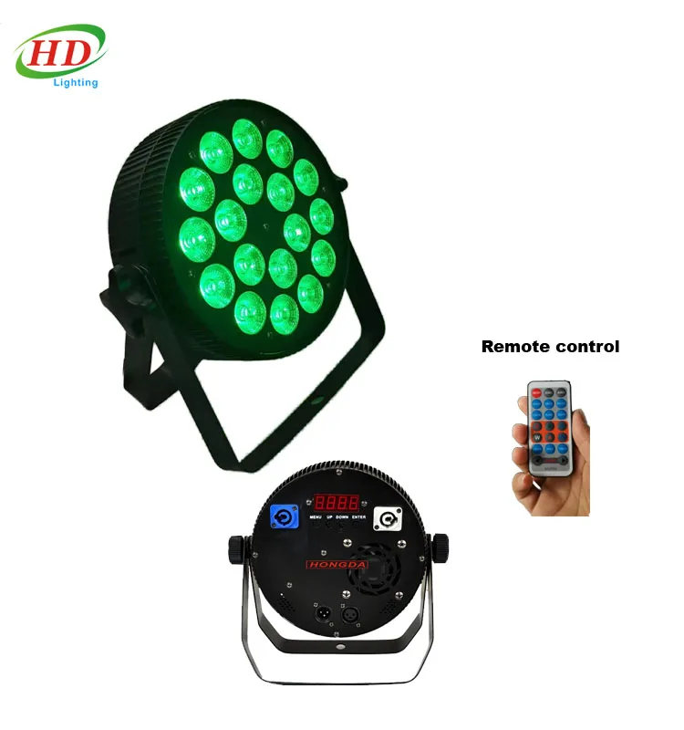 LED Stage Lights RGBWA+UV 6-in-1 Par Lights, HOLDLAMP 18X12W High Power Par Can Lighting