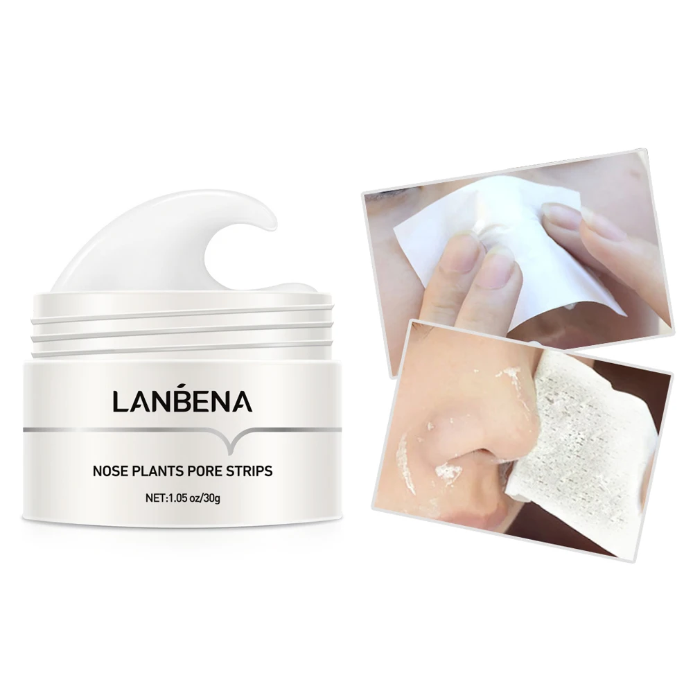 LANBENA Nose Blackhead Remova Creaml Pore Cleaning Peel off Mask Nose Strips