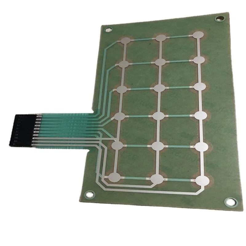 Factory customize 0.125mm glossy PET material membrane switch circuit with 3M9495 adhesive for vending machine application