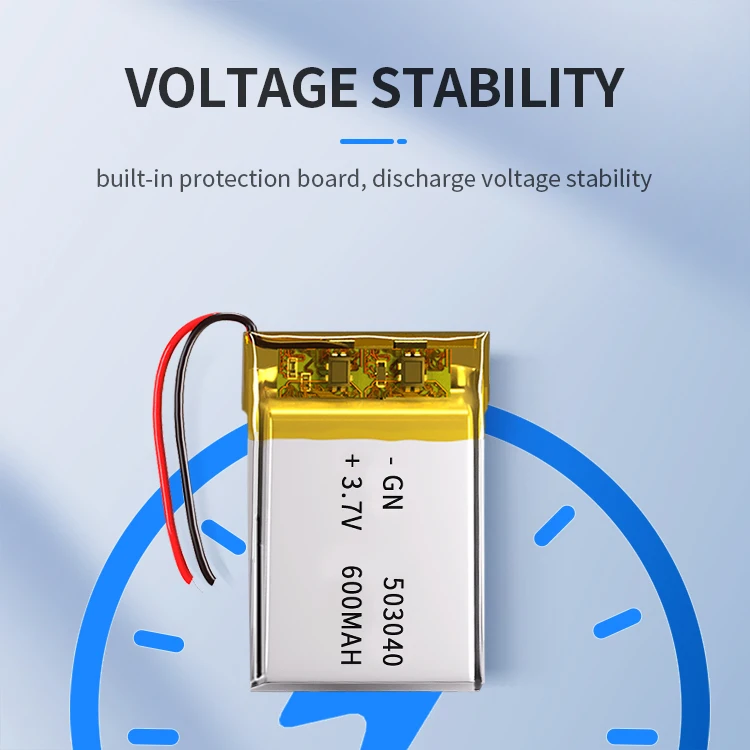 Wholesale 503040 lipo rechargeable battery 3.7v li-polymer battery 600mah 503040 lithium polymer battery