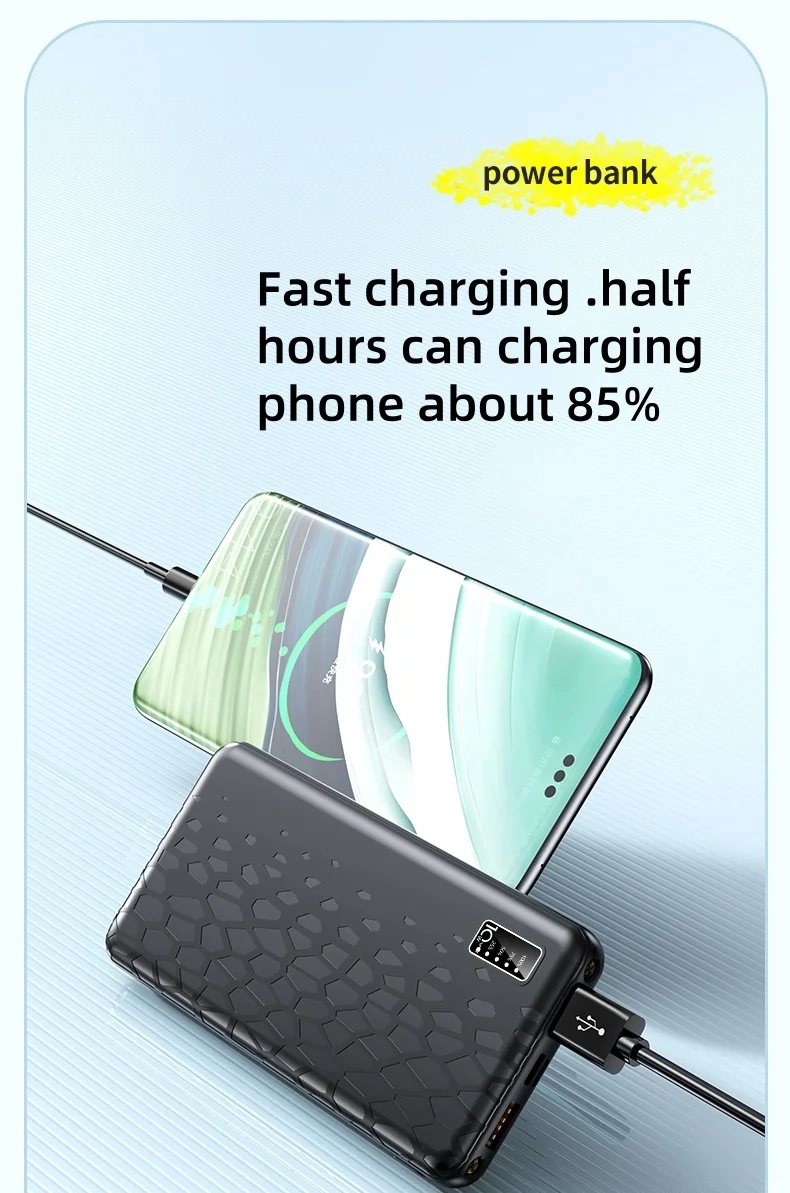 Low Cost Phone Charger For Promotional Gifts Slim Business Dual USB Power Bank 10000mah And 20000mAH With Type C Port