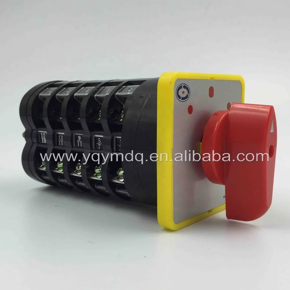 Поворотный переключатель 3 позиции 550V 16A 5 полюсов red dot LW5-16/5 Основной Универсальный переход cam ручной серебряный контакт