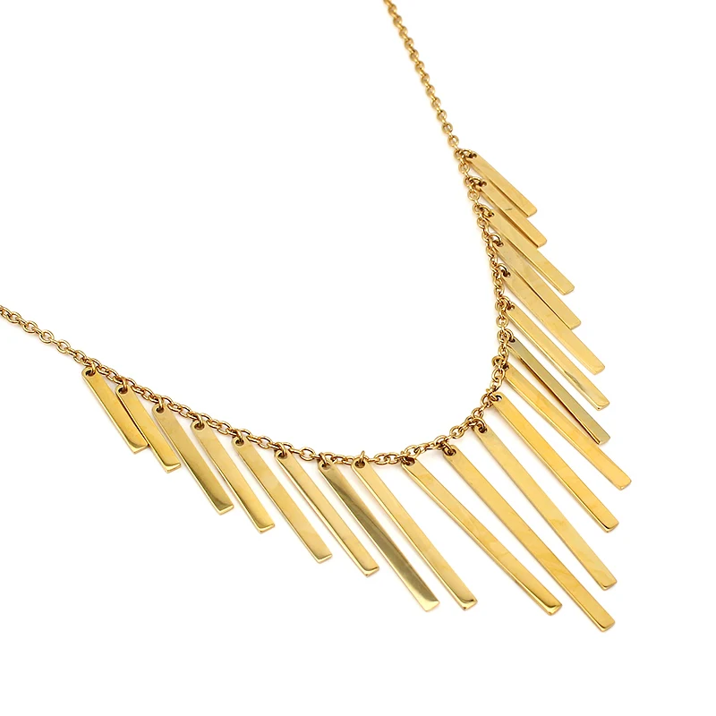 Массивное ожерелье золотого цвета с кисточками для женщин/мужчин Минималистичная подвеска цепочка-чокер ювелирные изделия женское