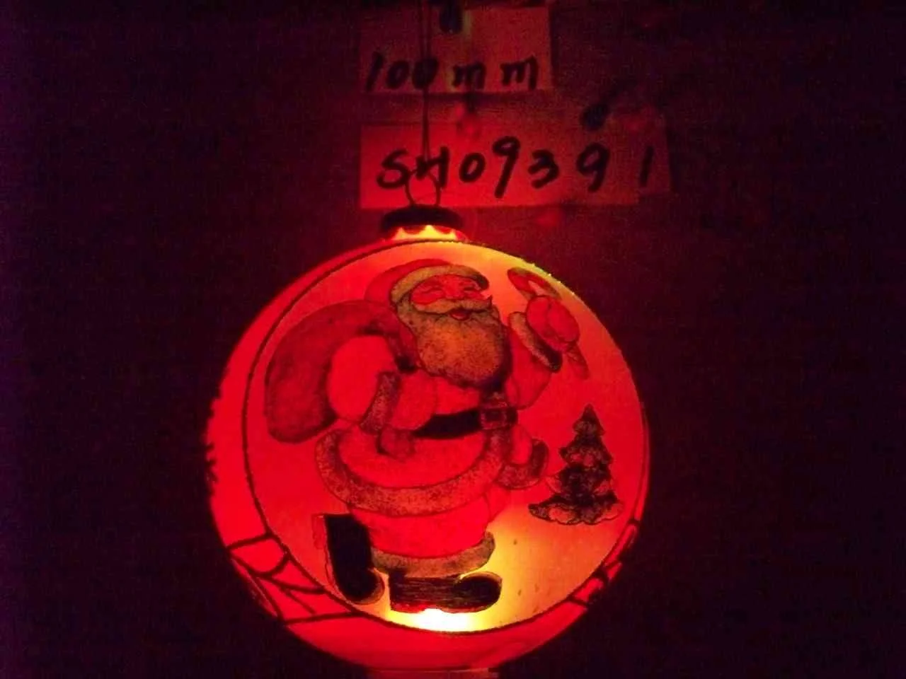 Factory Wholesale 80mm 100mm 120mm Glass Christmas Ball Ornaments Custom Inside-Bottle Painting Snowmen Led Glass Ornament