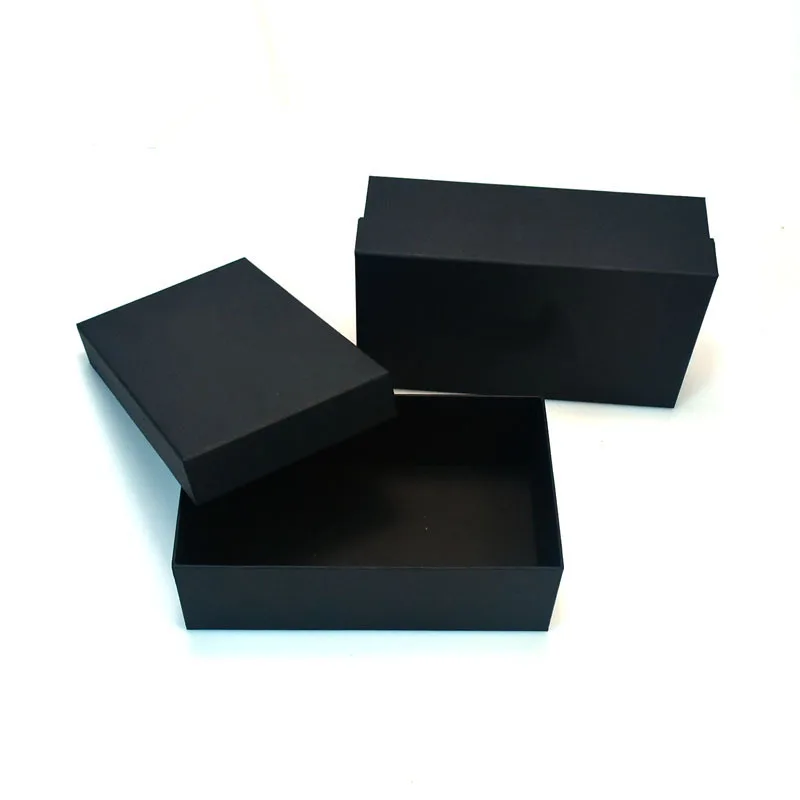 Customized rectangular heaven and earth cover bow birthday gift box and cosmetics black large gift handbag