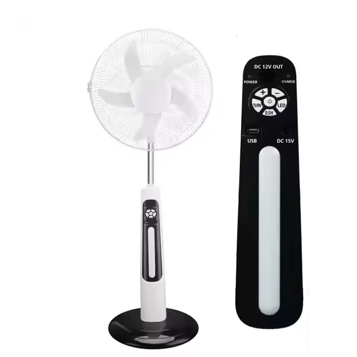 Ventilador 16 inch solar fan portable rechargeable stand solar fan with solar panel