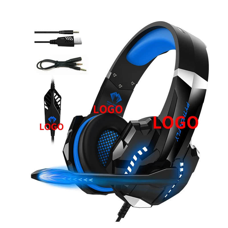 Бесплатная доставка, игровые наушники G9000 Pro, стерео, игровая, PS5 VR гарнитура RGB, стереонаушники со светодиодной подсветкой и микрофоном для ноутбука