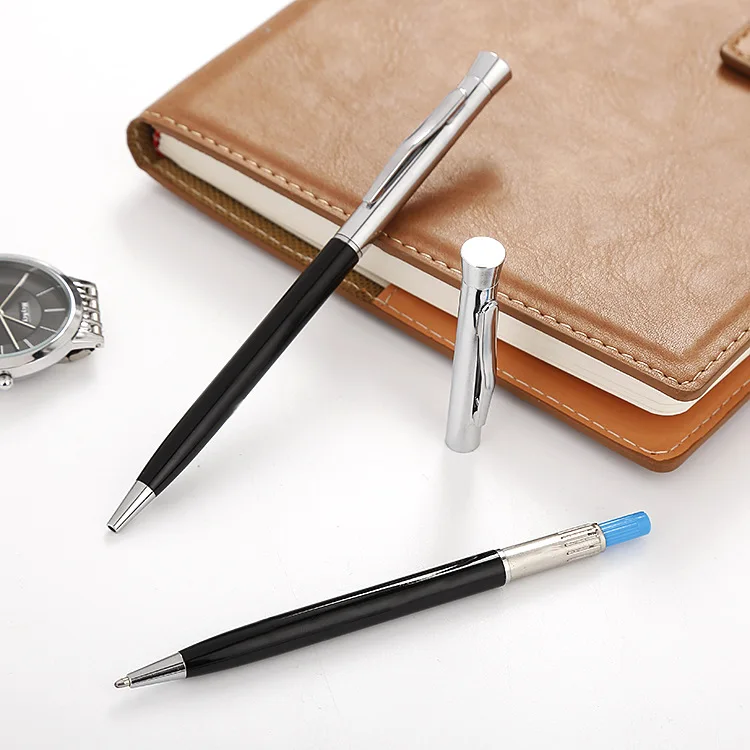 Customizable Hotel Advertising Business Gift Pen Creative Rotary Writing Metal Ballpoint Pen Printable Logo Business Personal