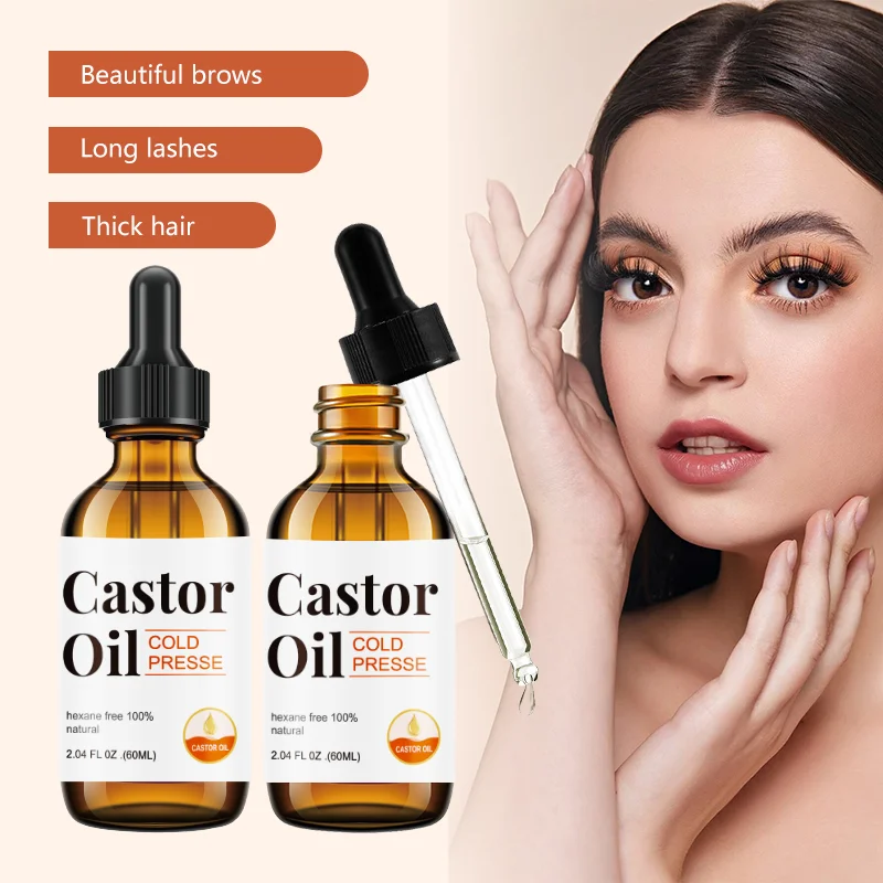 Own Brand 60ml Cold Pressed Organic Black Castor Oil Hexane Free Promotes Hair & Eyelash Growth