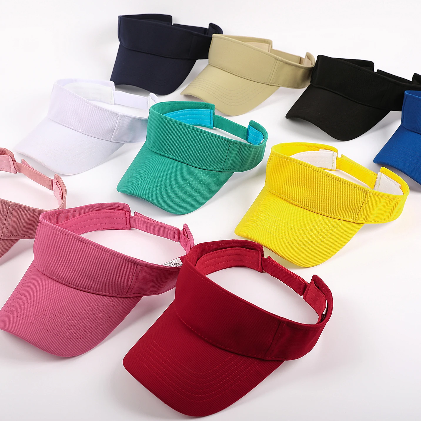 2021 Wholesale tennis sport visor cap custom made sun visors hat