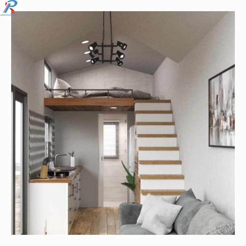 Magic House Tiny Wooden House Prefabricated with Roof Garden Tiny House on Wheels Luxury