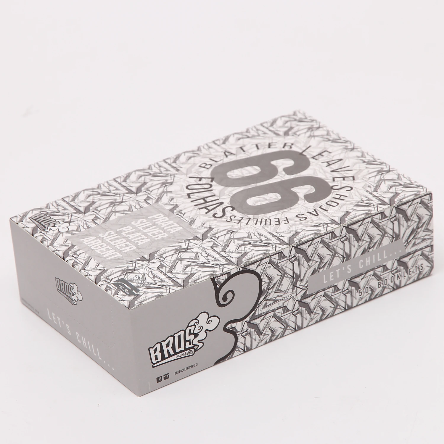 bros brand grey packing custom logo smoking rolling paper rice paper tobacco