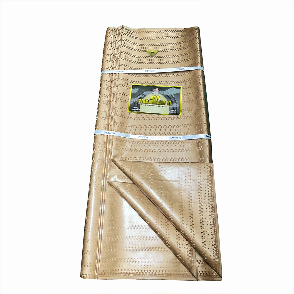 Warehouse New Arrival 2023 Original Bazin Riche Super Magnum Gold xxxl African Jacquard Shadda Fabric