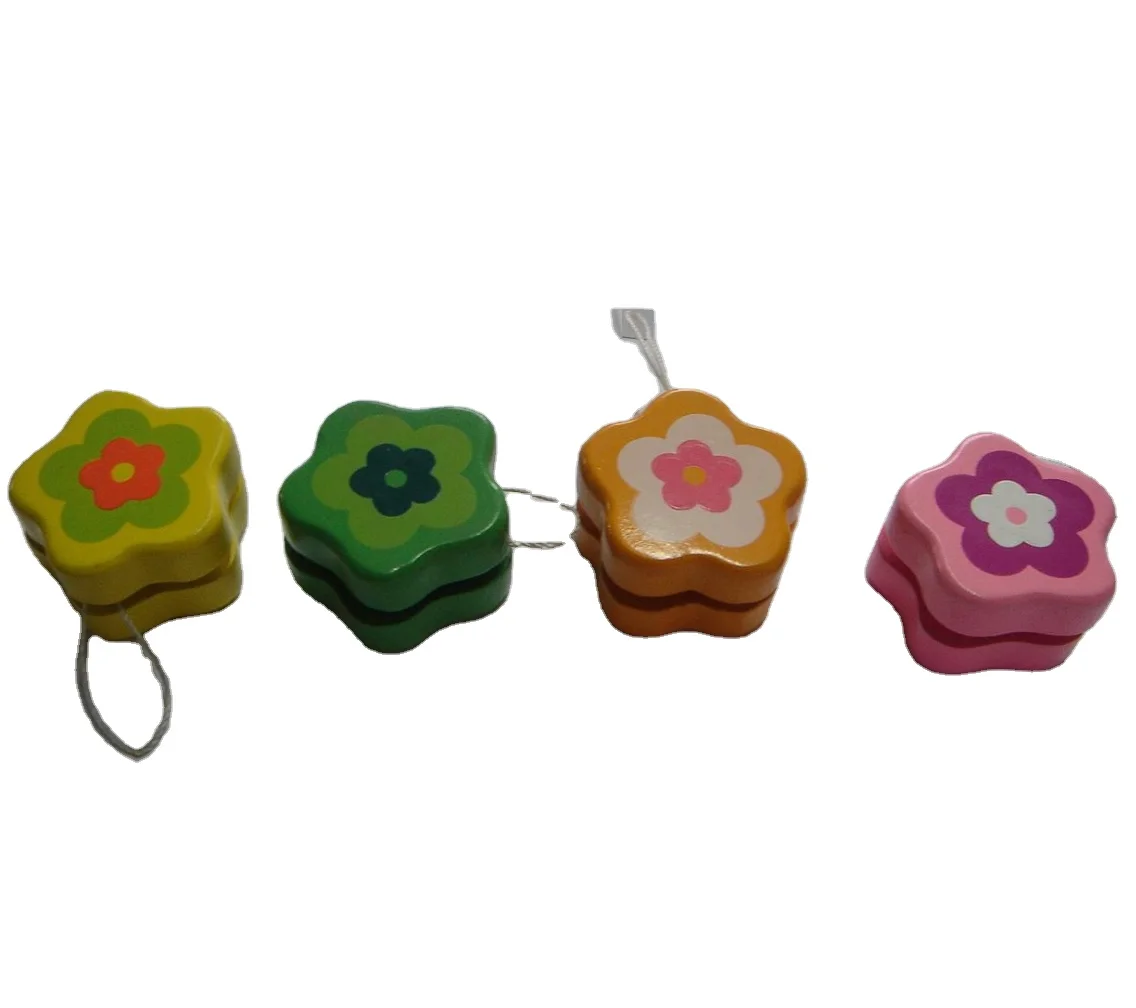 Factory Customized size and logo Cartoon children wood yo yo toy for child