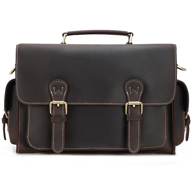 Factory Supply Wholesale Customize Mens Crazy Horse Leather Sling Shoulder Bag Briefcase Genuine Leather Camera Bag For Man