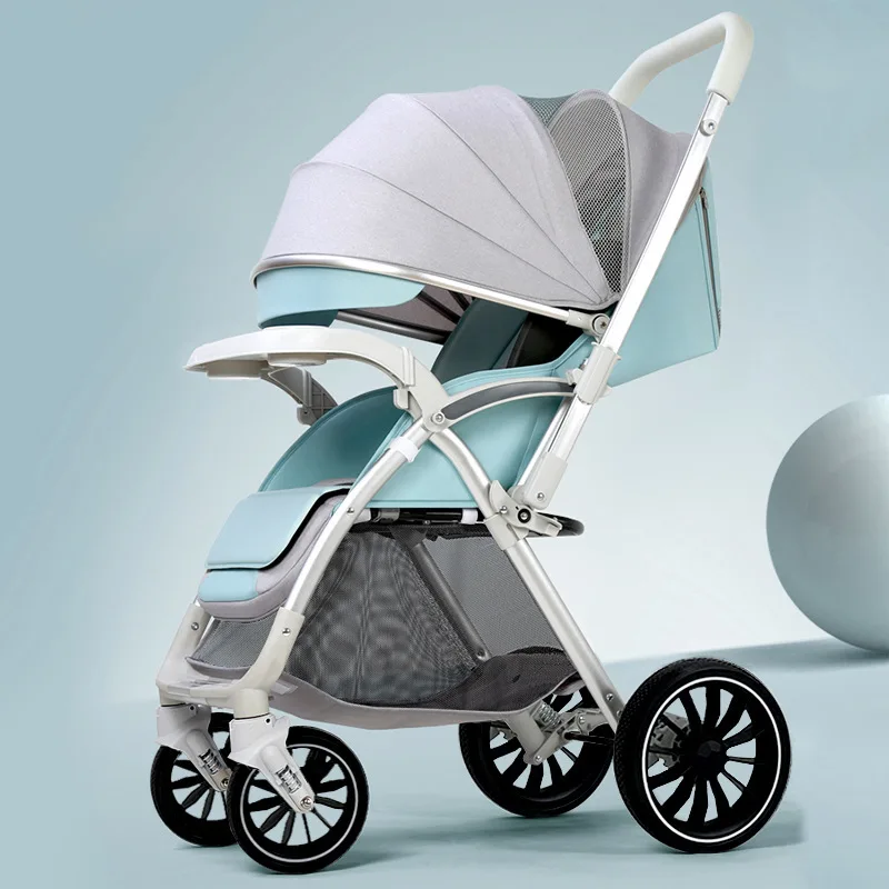 Folding Baby Strollers Outdoor Traveling X-Type Shock Absorber Baby Pram ASTM Multi-Functional Two -Way Baby Stroller