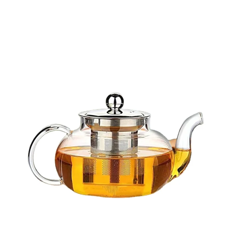 Coffee Filter Tea Infuser Stainless Steel Micro Mesh Filter Net with High Quality Borosilicate Glass Teapot
