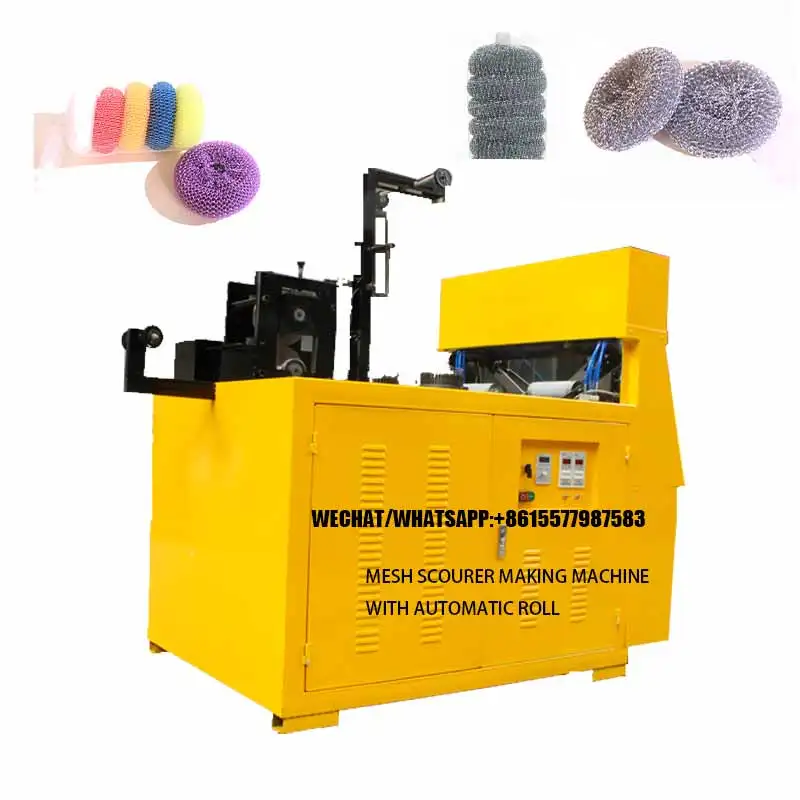 Professional Simple operating two-needle spiral mesh scrubber making machine for for Manufacturing of other household products