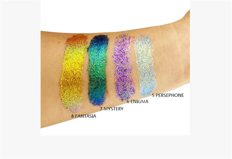 Sparkling Girls Biodegradable Light Blue Platinum Lip Gel Glitter Chunky Reflective UV Body Chameleon Glitter Gel For Kids Hair