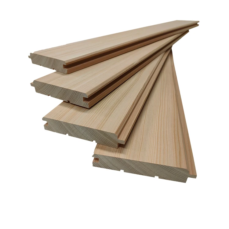 Promotional Wooden Tile Type Ladder-shaped Solid Wood Panel Cedar Tree Original Wall Cladding
