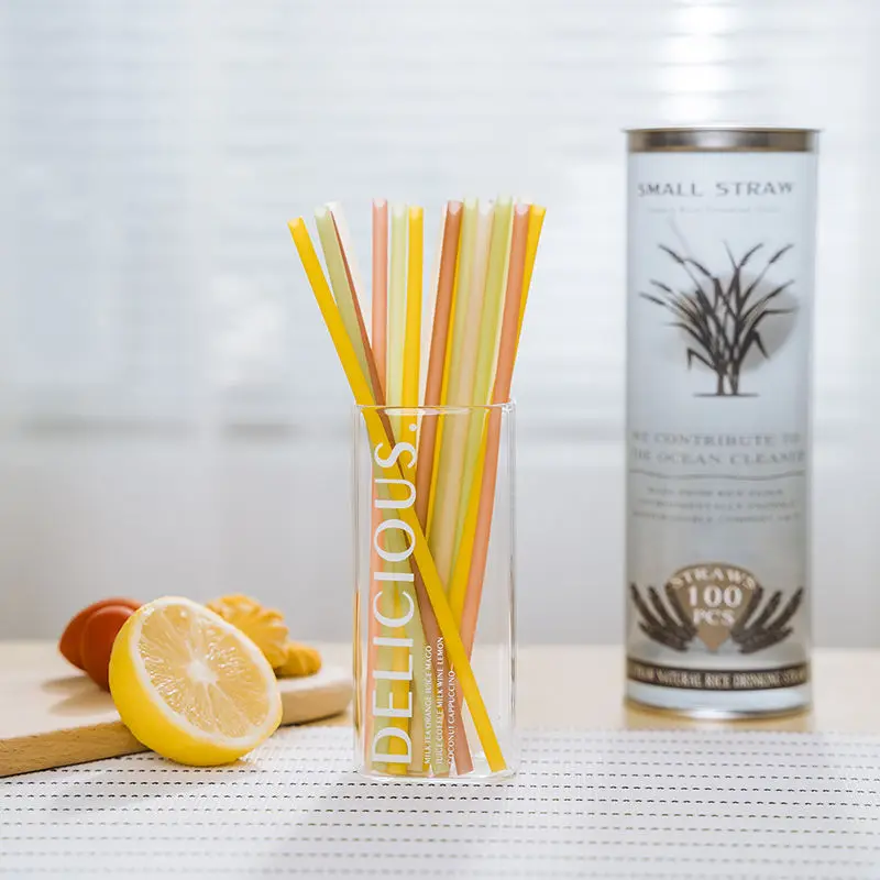 New Product Disposable Natural Biodegradable Drinking Rice Wheat Straws