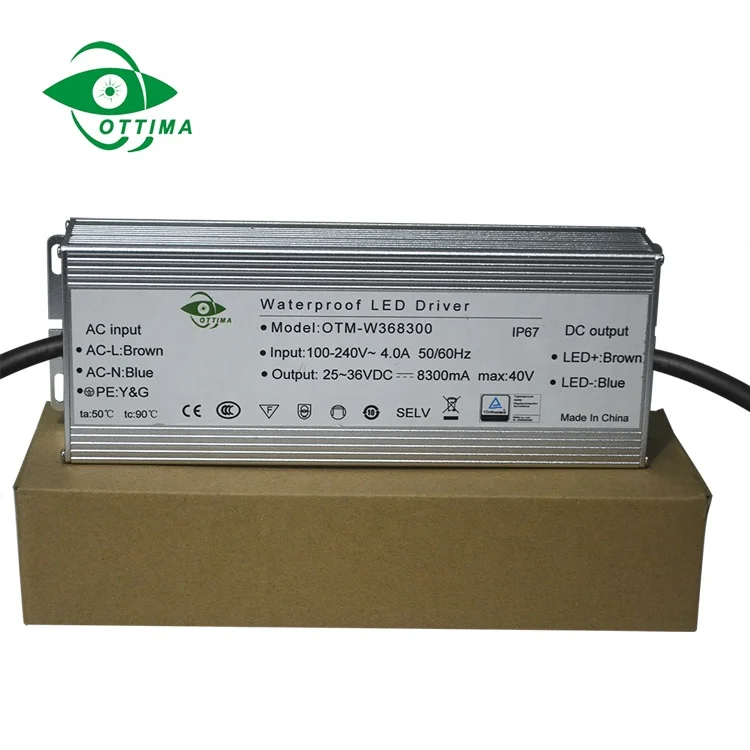 Slim Switch Power Supply Led Driver IP67 Constant Current Waterproof 218*65*45 85% ~ 88% OTM-W366000 50000hrs 5 Years 50-60hz