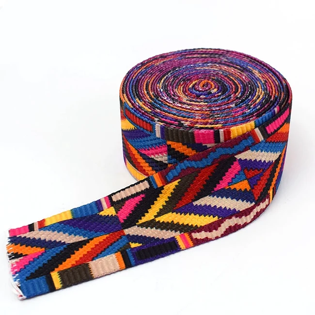 Woven Tape Custom Brand Name Printing Logo Nylon Webbing Tape for Bags