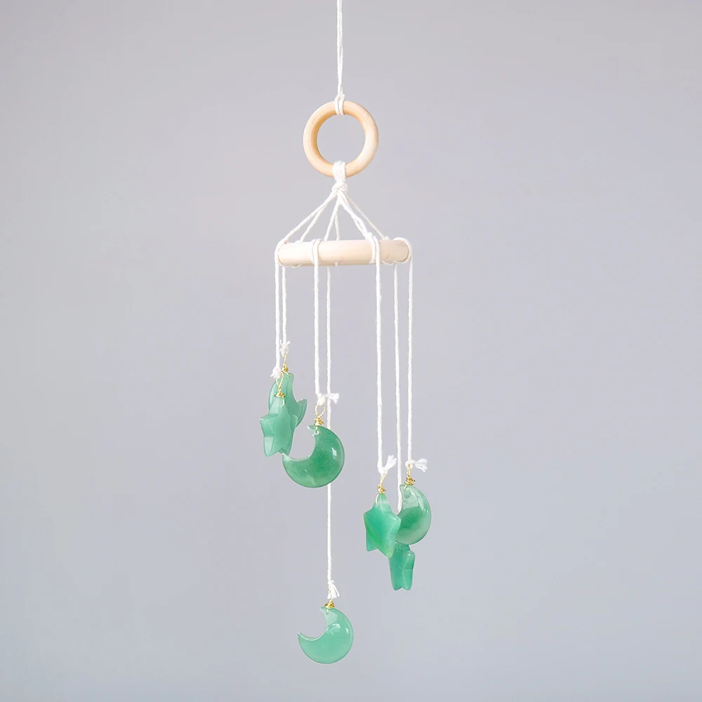 Подвеска в виде звезды и Луны ручной работы Хрустальная подвеска для автомобиля украшение сада на открытом