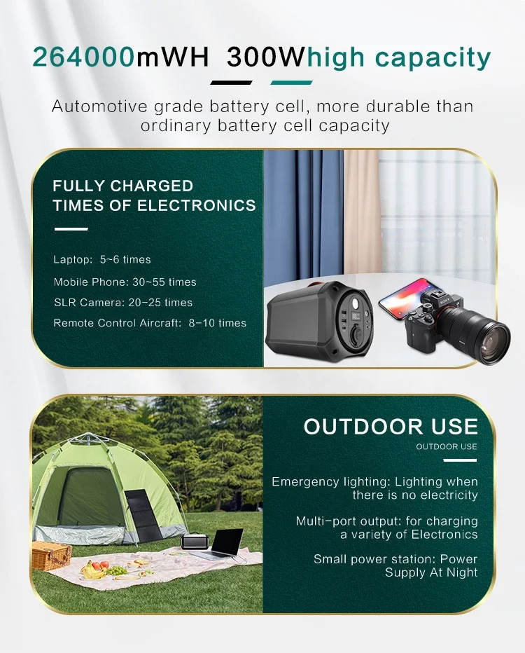 Customized Solar Energy System Generator 500 Watt Solar Power Bank 500w Portable Power Station