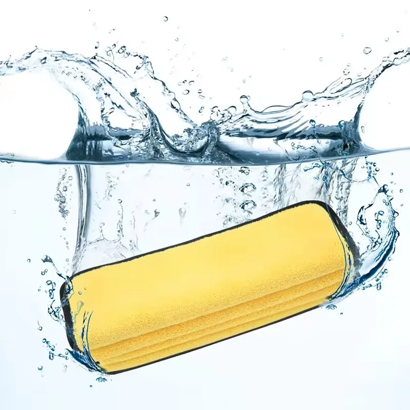 Factory direct sales High Quality Double Layer Absorbent Car wash Towel Microfiber Towel Car Cleaning Car wash towel