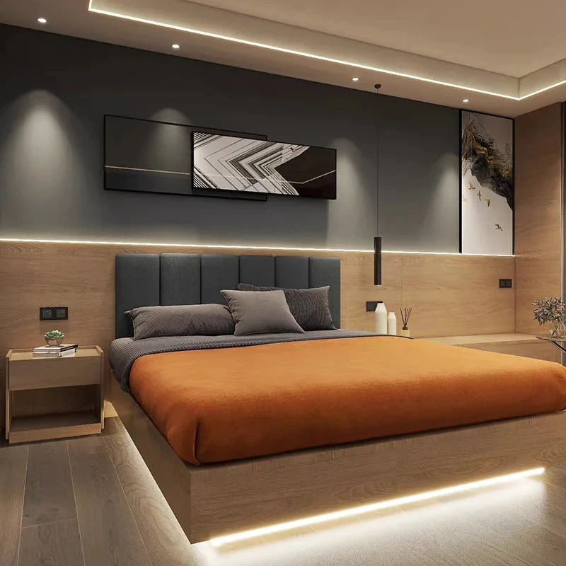 Custom 5 Star Modern Hospitality Furnishings Design Hotel Bed Room Furniture Bedroom Set