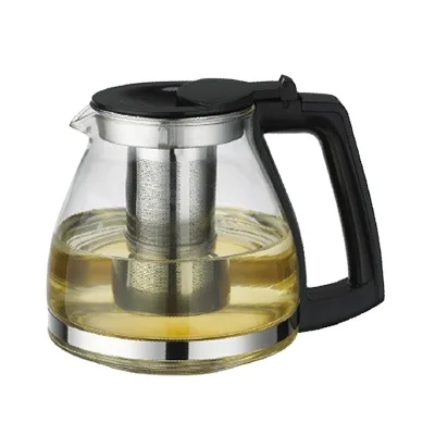 Top quality fashion design heat-resisting glass tea & coffee pot tea kettle with lid and infuser