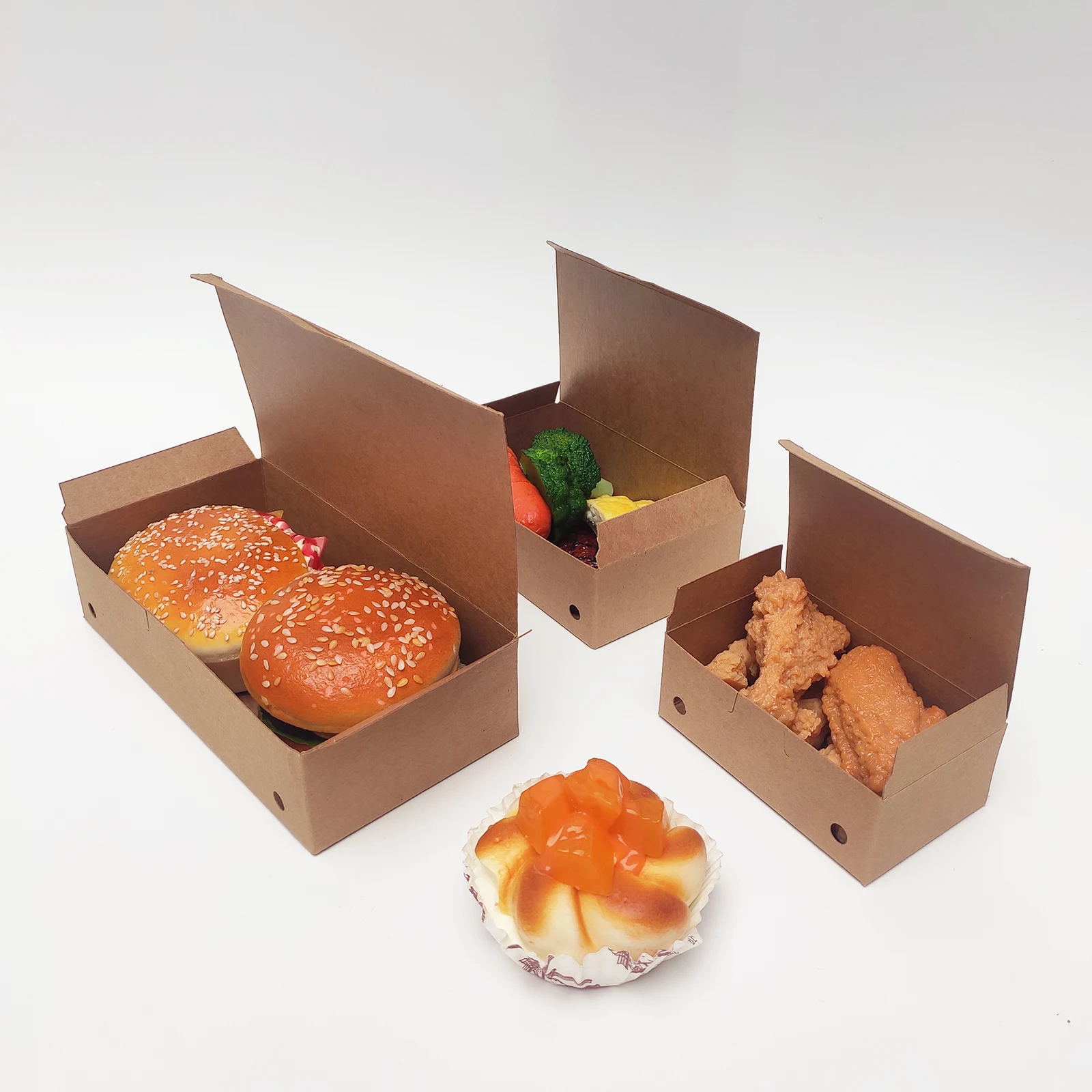 Factory Selling Custom Food Grade Foldable French Fries Burger Fried Chicken Box Takeaway Packaging Box