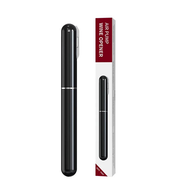 CL423 Safety ABS Pen-shaped Pin Type Red Wine Pneumatic Corkscrew Air Pump Wine Bottle Opener Stainless Steel Pin Cork Remover