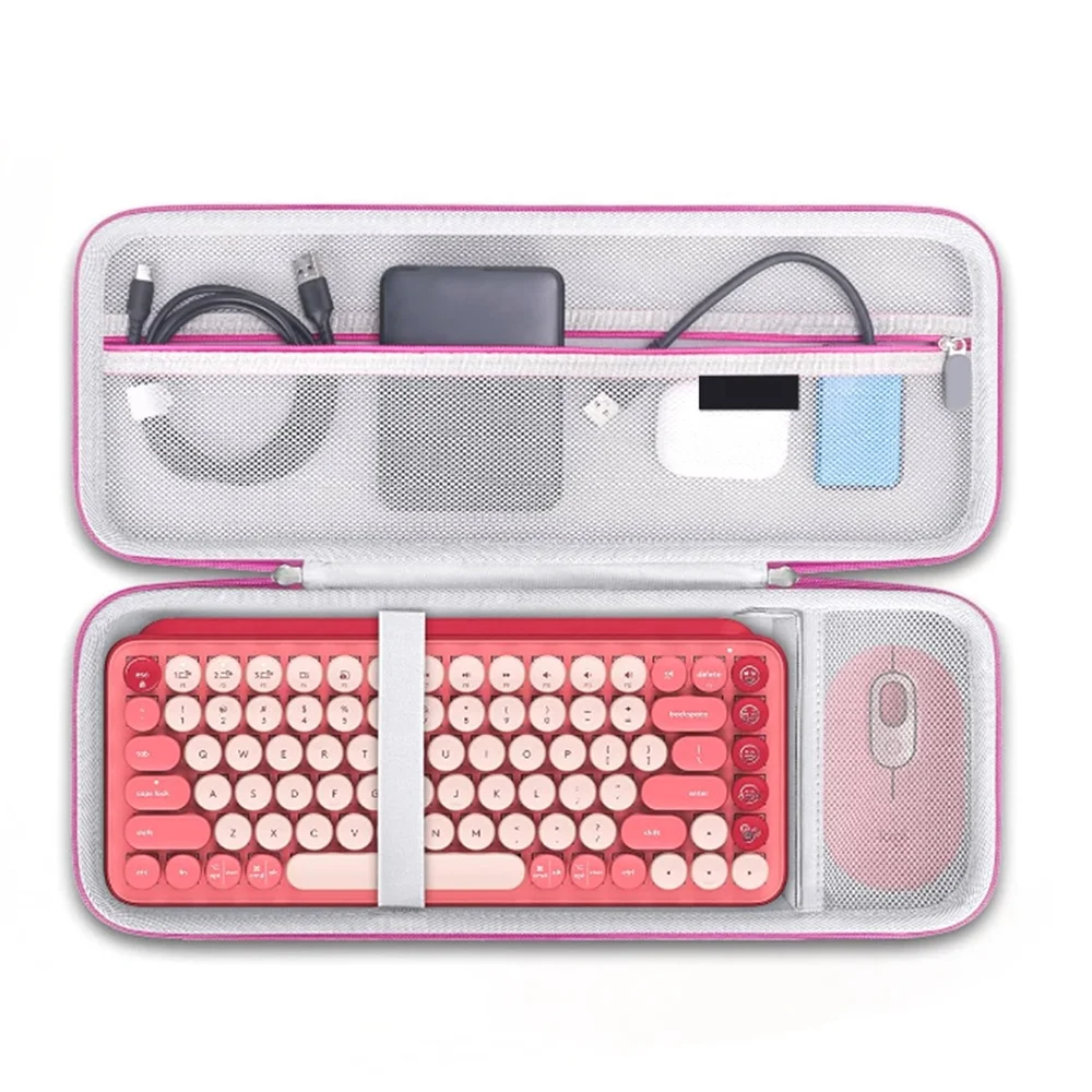 Newest Keyboard Carrying Case Wireless Bluetooth Keyboard Hard Shell Travel EVA Case with Custom Logo Zipper
