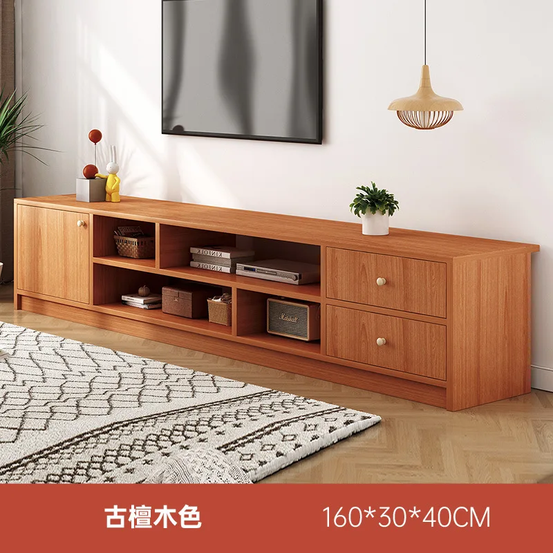 Wholesale Cheap Simple TV Cabinet MDF Wooden TV Cabinet Living Room Bedroom Hotel Apartment Use Modern TV Stand