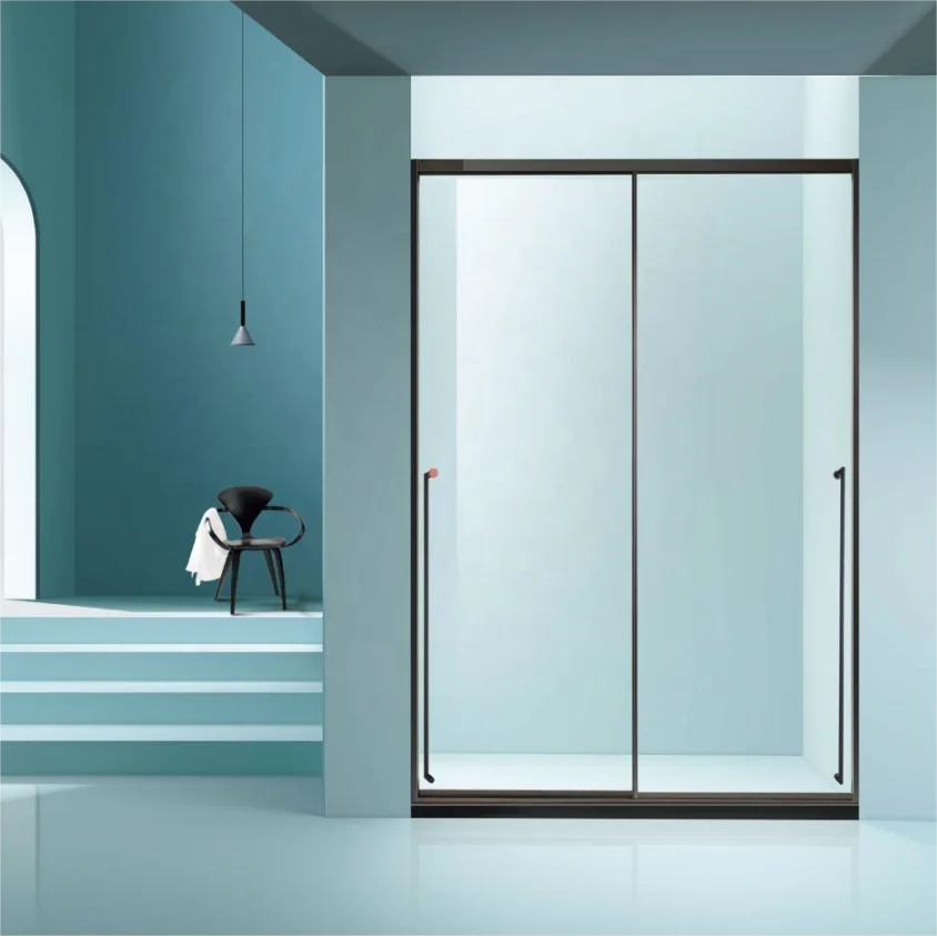 Latest designs interior door stainless steel toilet glass doors with tempered glass