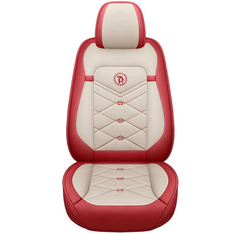 Sports Style Nappa PU Leather Car Seat Covers Full Set Protector for Most Cars SUVs Pick-up Trucks